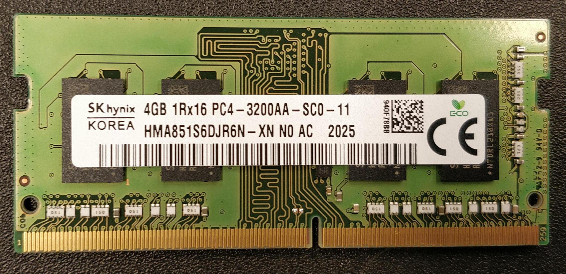 SK Hynix RAM 4GB DDR4 SODIMM -Beg