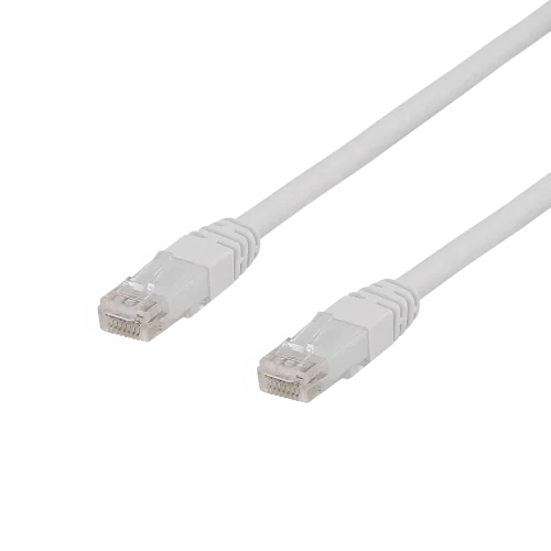 DELTACO U/UTP Cat6a patchkabel, 1m, 500MHz, LSZH, vit