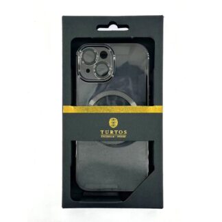 Magnetic transparent case for iPhone 15, Black