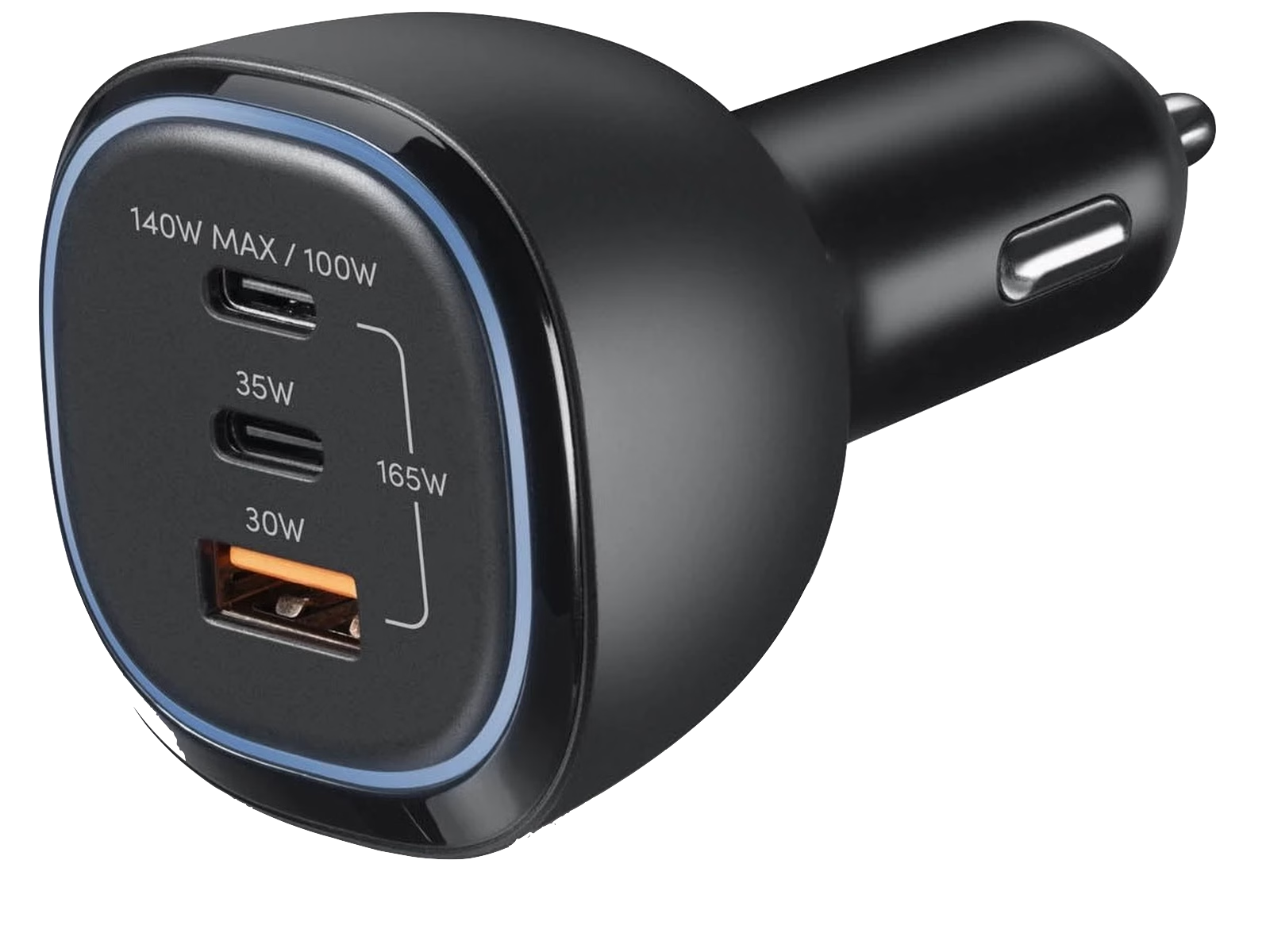 Andersson 165W Billaddare (svart) PD140W, 2x USB-C, 1x USB-A, snabbladdning